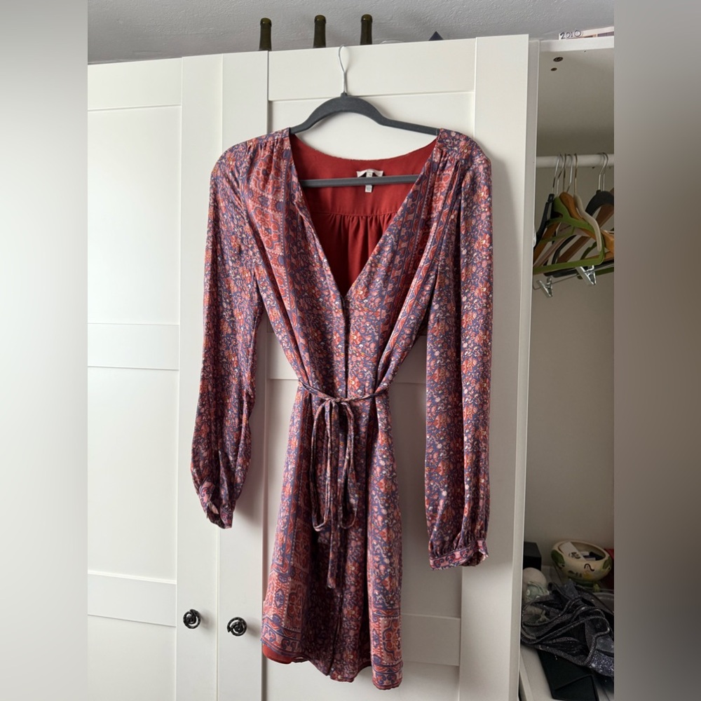 Joie Long-Sleeve Mini Dress - Size M